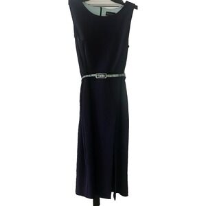 Connected Women's Petite Belted Sheath Dress 10P